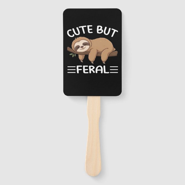 niedliche, aber wilde, lustige Schlampe für Tierfr Fächer (Vorderseite)