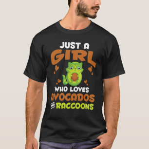 Niedliche Abfallpanda nur ein Mädchen, das Avocado T-Shirt
