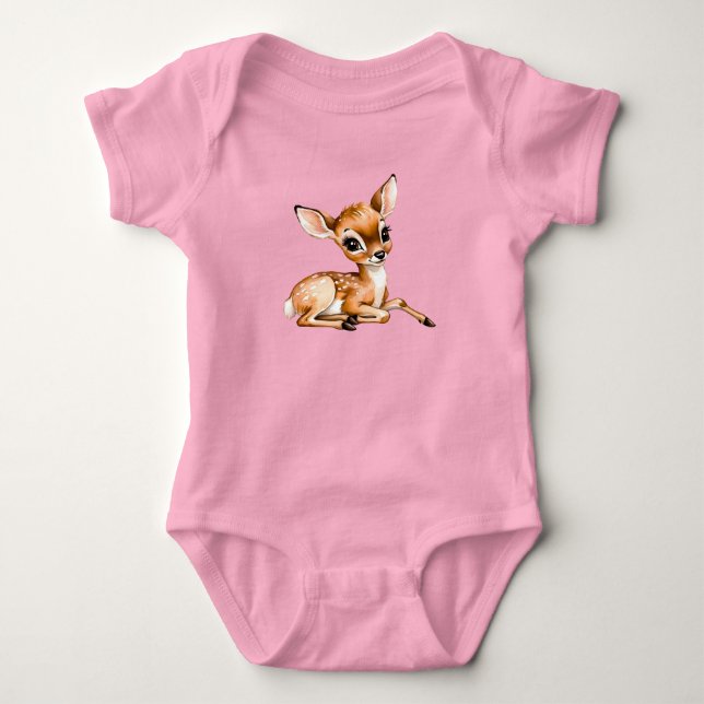 Niedliche Abkühlung, Hirschgeschenk, Baby Strampler (Vorderseite)