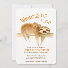 Niedliche Abstände Tierwasserfarbe Babydusche Einladung