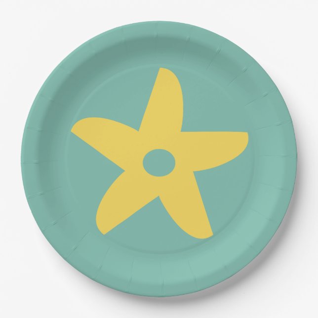 Niedliche Abstrakte Blume Paper Napkin Pappteller (Vorderseite)