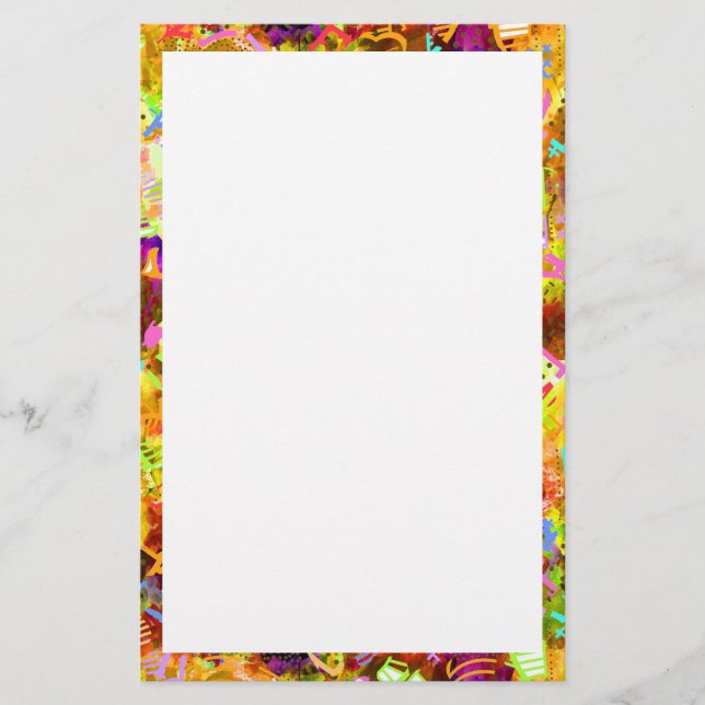 Niedliche abstrakte Farbe Briefpapier (Vorderseite)