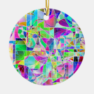 Niedliche abstrakte geometrische Fragmente Keramik Ornament