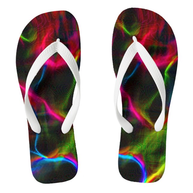 Niedliche abstrakte Linien Flip Flops (Fußbett)