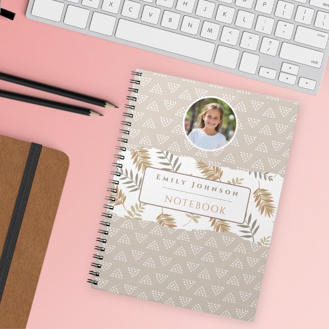 Niedliche Abstrakte Muster für Kid Name & Foto Notizblock (Von Creator hochgeladen)