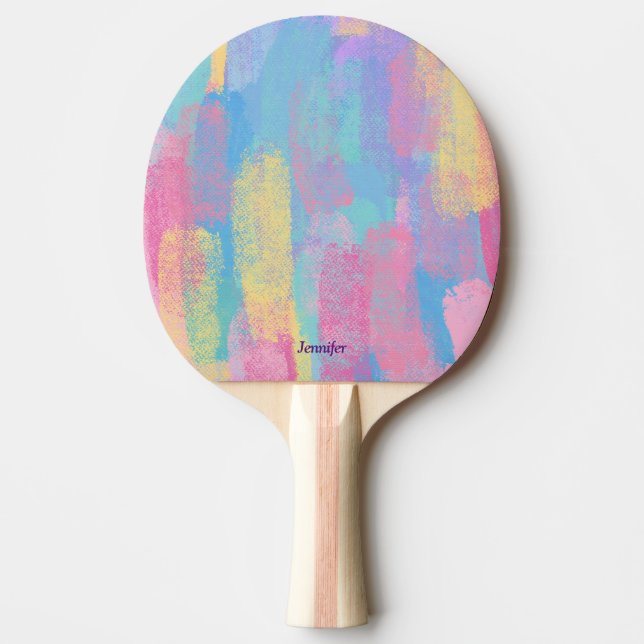 Niedliche, Abstrakte Pingpongpaddel mit Namen Tischtennis Schläger (Vorderseite)