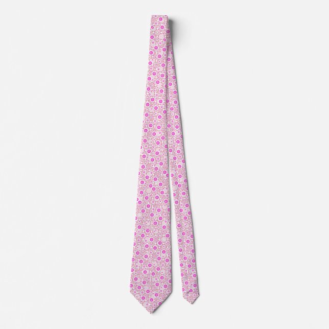 Niedliche abstrakte Pinky-Dots-Muster Krawatte (Vorderseite)