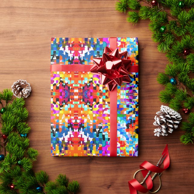 Niedliche abstrakte Quadrate Notebook-Notebook-Not Geschenkpapier (Feiertagsgeschenk)