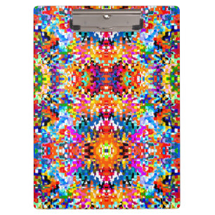 Niedliche abstrakte Quadrate Notebook-Notebook-Not Klemmbrett