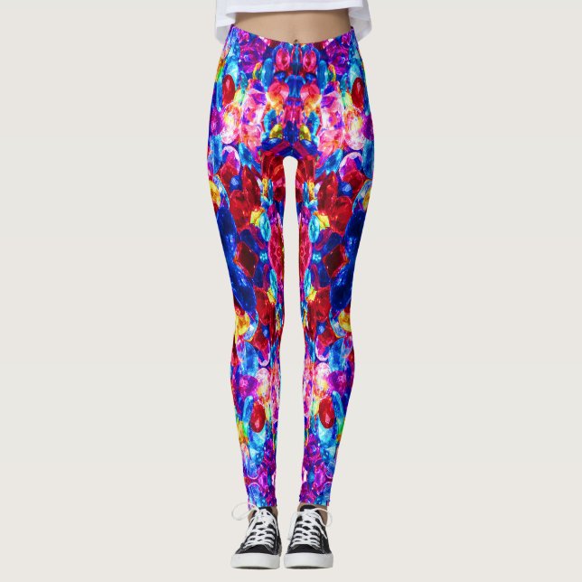 Niedliche abstrakte Schmucktextur Leggings (Vorderseite)
