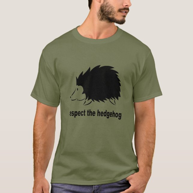 Niedliche Achtung des Igels T-Shirt (Vorderseite)