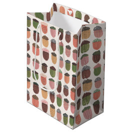 Niedliche Acorn Girl Birthday rosa Mittelgebäck Mittlere Geschenktüte