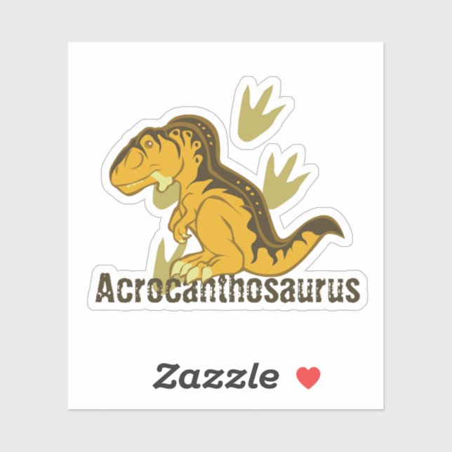Niedliche Acrocanthosaurus Aufkleber (Blatt)