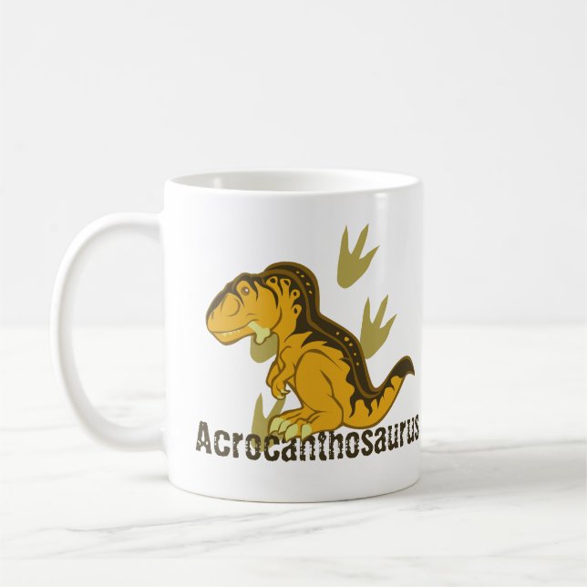Niedliche Acrocanthosaurus Kaffeetasse (Links)