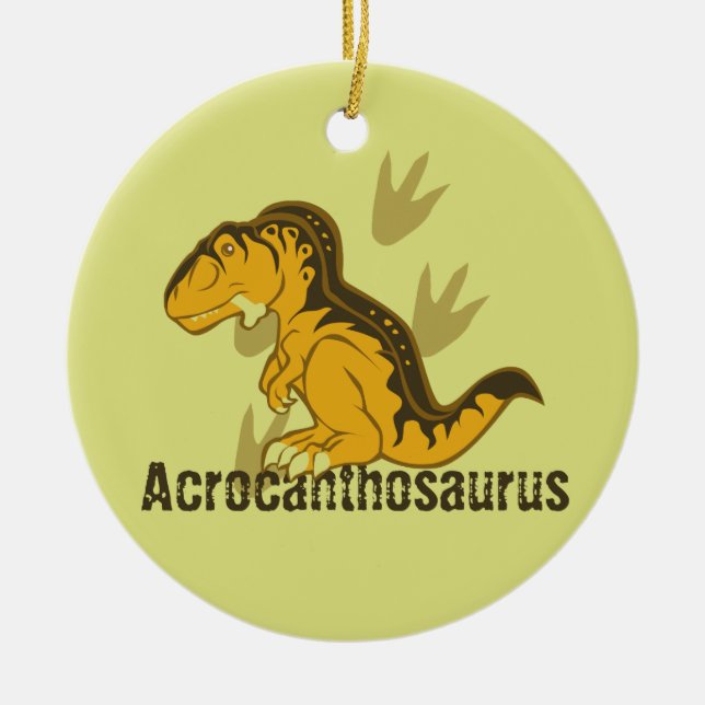 Niedliche Acrocanthosaurus Keramik Ornament (Vorne)