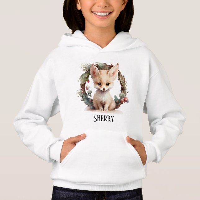 niedliche Add Name Fux Liebhaber Hoodie (Vorderseite)