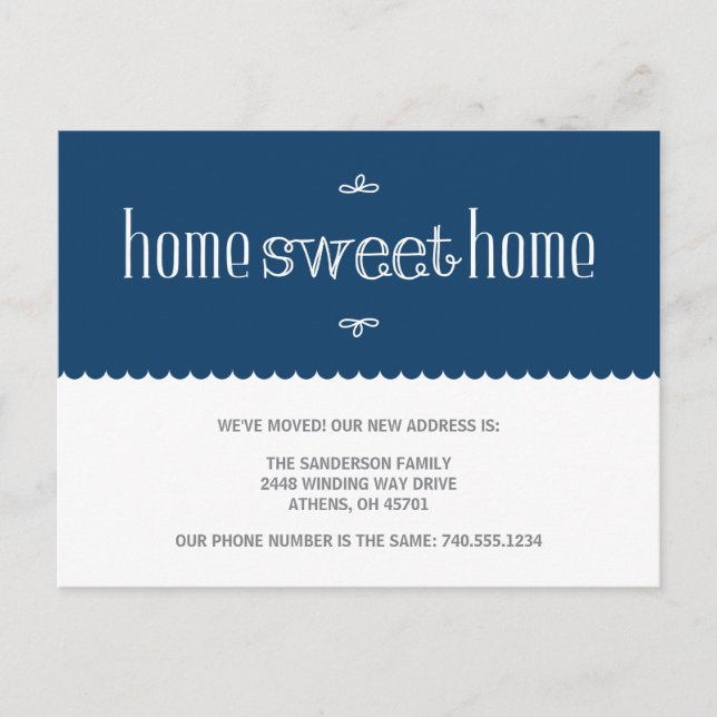 Niedliche Adressänderung Ankündigungspostkarte (Vorderseite)