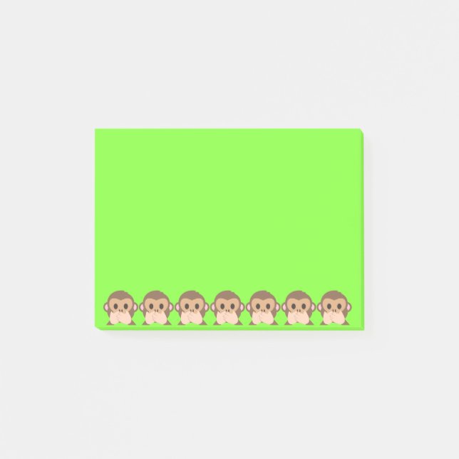 Niedliche Affen Post-it Klebezettel (Vorderseite)