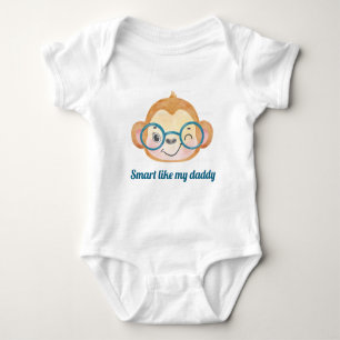 Niedliche Affenbrille Baby Strampler