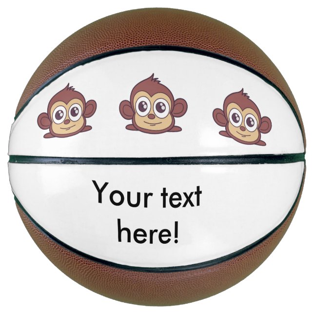 Niedliche Affenklippe Basketball (Vorderseite)