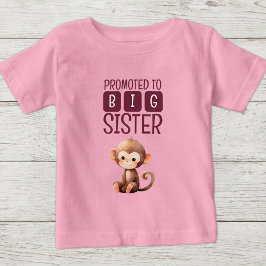 Niedliche Affenschwester Rosa Baby T-shirt