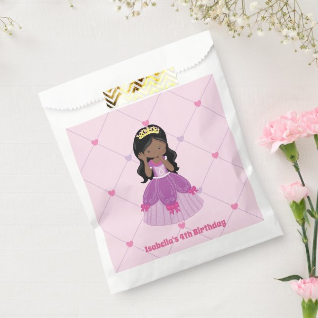 Niedliche Afrikanische Prinzessin Pink Birthday Pa Geschenktütchen (Versiegelt)