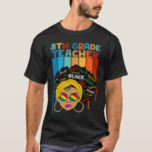 Niedliche Afro Smart Women Black History Monat 8.  T-Shirt