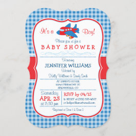 Niedliche Airplane-Baby-Dusche Einladung