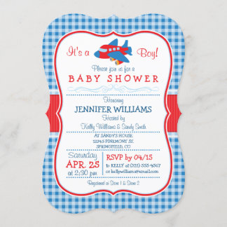 Niedliche Airplane-Baby-Dusche Einladung