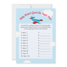 Niedliche Airplane Babydusche schätzt das Spiel zu