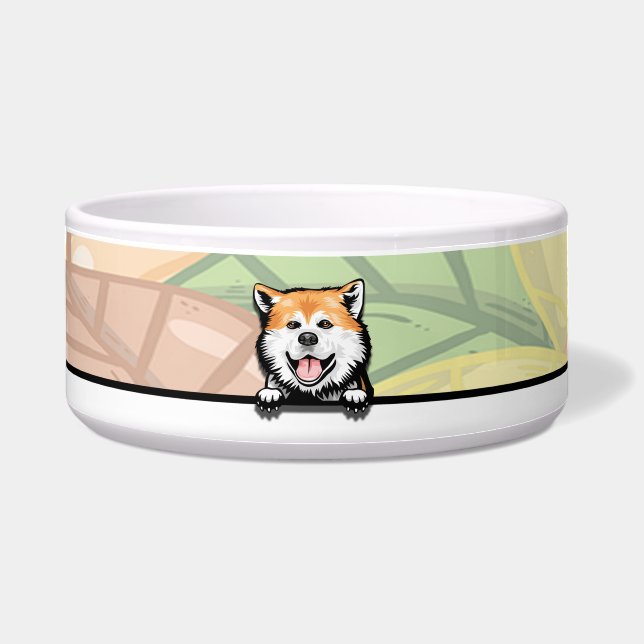 Niedliche Akita, Küche Napf (Vorderseite)