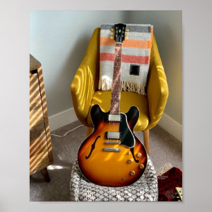 Niedliche akustische Gitarre Poster