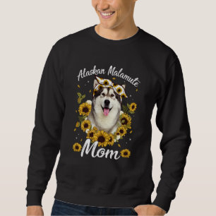 Niedliche Alaskan Malamute Mama Sonnenblume Hund M Sweatshirt