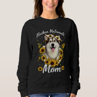Niedliche Alaskan Malamute Mama Sonnenblume Hund M Sweatshirt