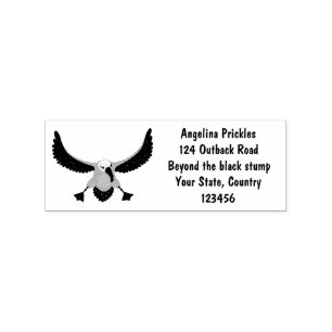 Niedliche Albatross Vogel fliegen Cartoon Abbildun Gummistempel