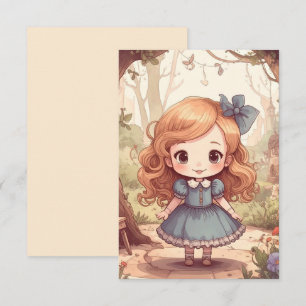 Niedliche Alice Abenteuer Wunderland Waldland Kuns