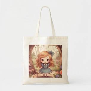 Niedliche Alice Abenteuer Wunderland Waldland Kuns Tragetasche