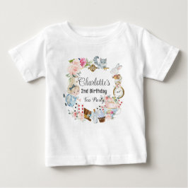 Niedliche Alice im Wunderland Geburtstags-Tee-Part Baby T-shirt
