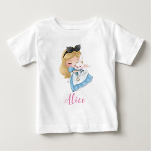 Niedliche Alice im Wunderland Girl Baby T-shirt