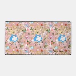 Niedliche Alice's Adventures in Wonderland Glitzer Schreibtischunterlage