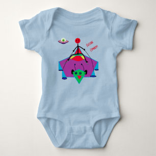 Niedliche Alien Baby- Cowboy Baby Bodysuit Baby Strampler