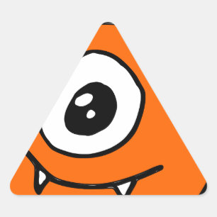 Niedliche Alien Dreieckiger Aufkleber