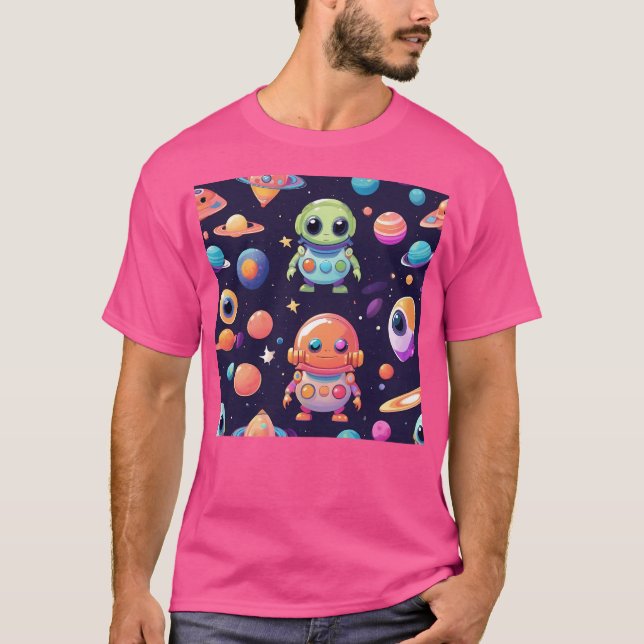 Niedliche Alien Explorer 2 T-Shirt (Vorderseite)