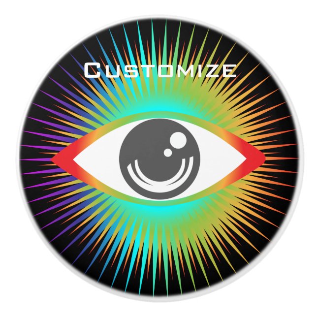 Niedliche Alien Eye Thunder_Cove Keramikknauf (Vorderseite)