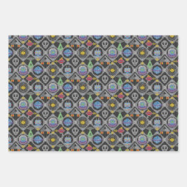 Niedliche Alien Geschenkpapier Set