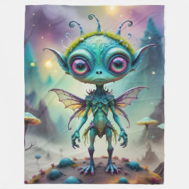 Niedliche Alien Pixie Fleecedecke