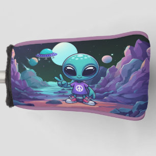 Niedliche Alien und Raumfahrt Golf Headcover