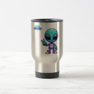 Niedliche Alien und Raumfahrt Reisebecher