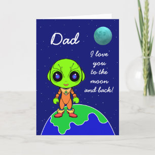 Niedliche Alien Vathers Day Card von Jo Images Ankündigung