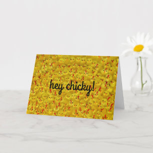 Niedliche All-Occasion Yellow Chicks "Hey Chicky" Karte